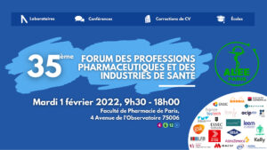 35e Forum des professions pharmaceutiques et des industries de Santé @ Faculté de Pharmacie de Paris