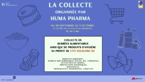 Collecte solidaire Huma Pharma @ Faculté de Pharmacie de Paris